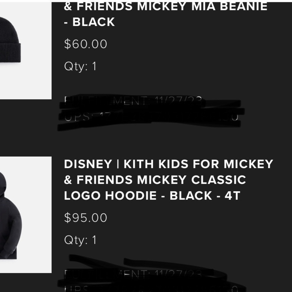 Kith Kids Mickey Mouse Black Beanie and Hoodie Set